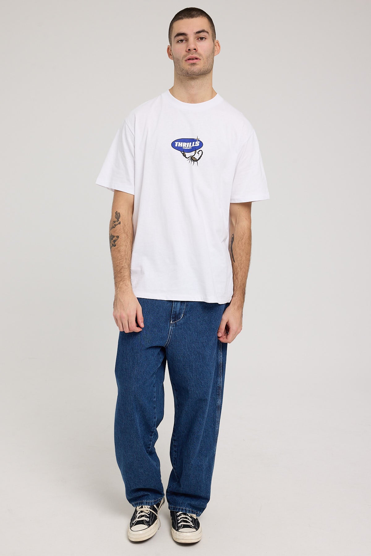 Thrills Lifted Merch Fit Tee White