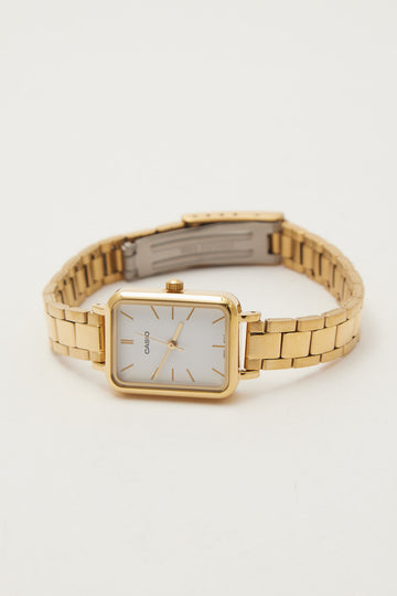 Casio LTPV009G-7E Ladies Analogue Watch Gold Gold