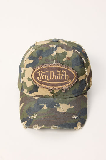 Von Dutch Washed Camo Dad Cap Camo