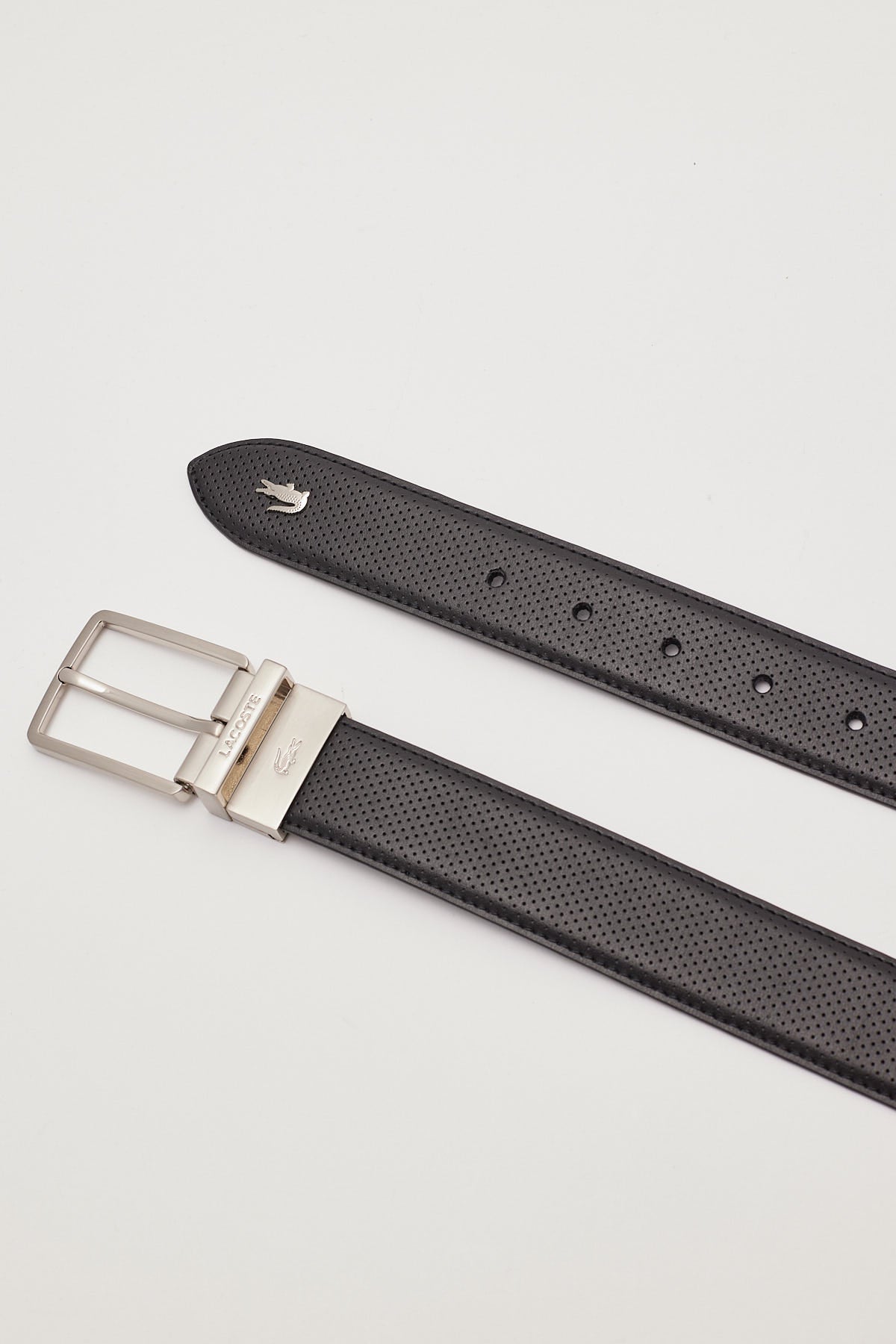 Lacoste Elegance 35mm Leather Belt Black