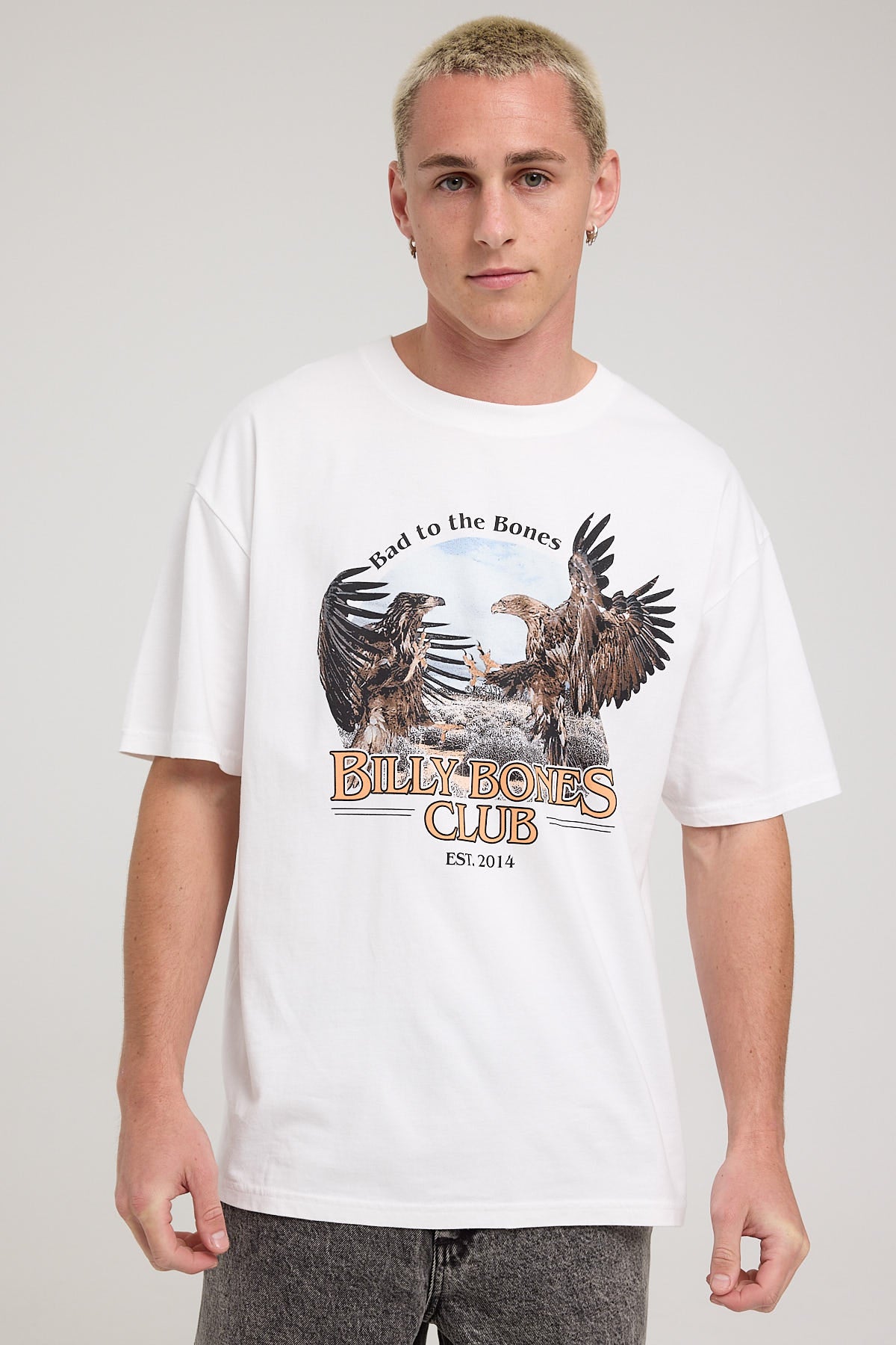 Billy Bones Club Bad To The Bones Eagle Tee Vintage White