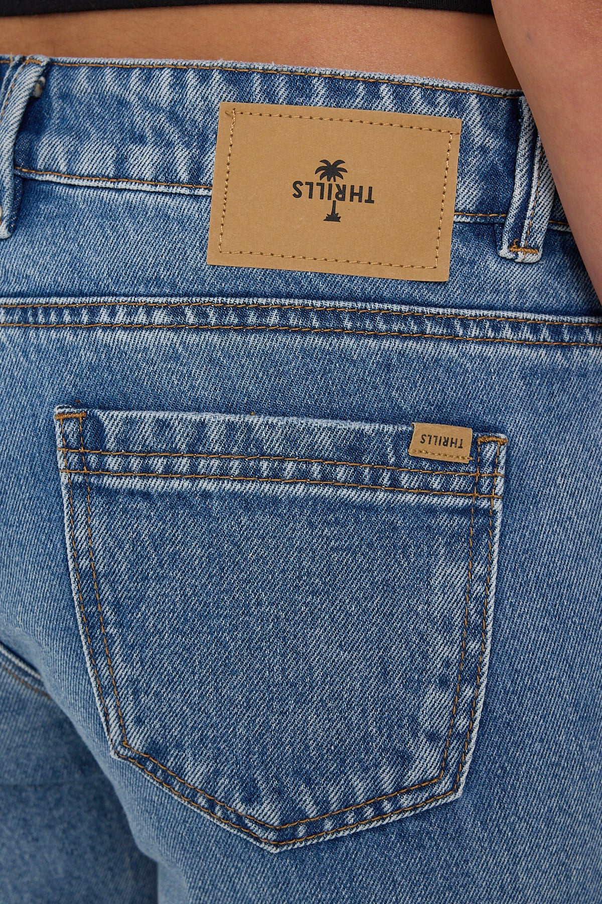 Thrills Saskia Low Straight Jean Vintage Timeworn Blue