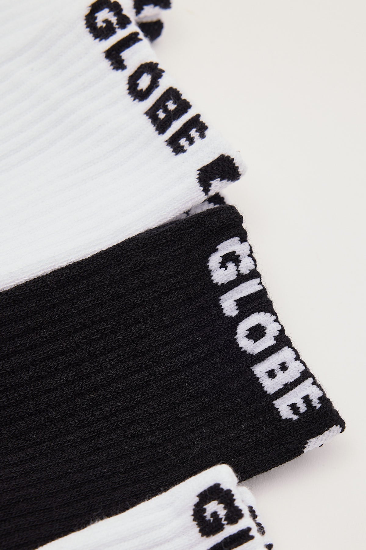 Globe Quater Sock 5pk Black/White