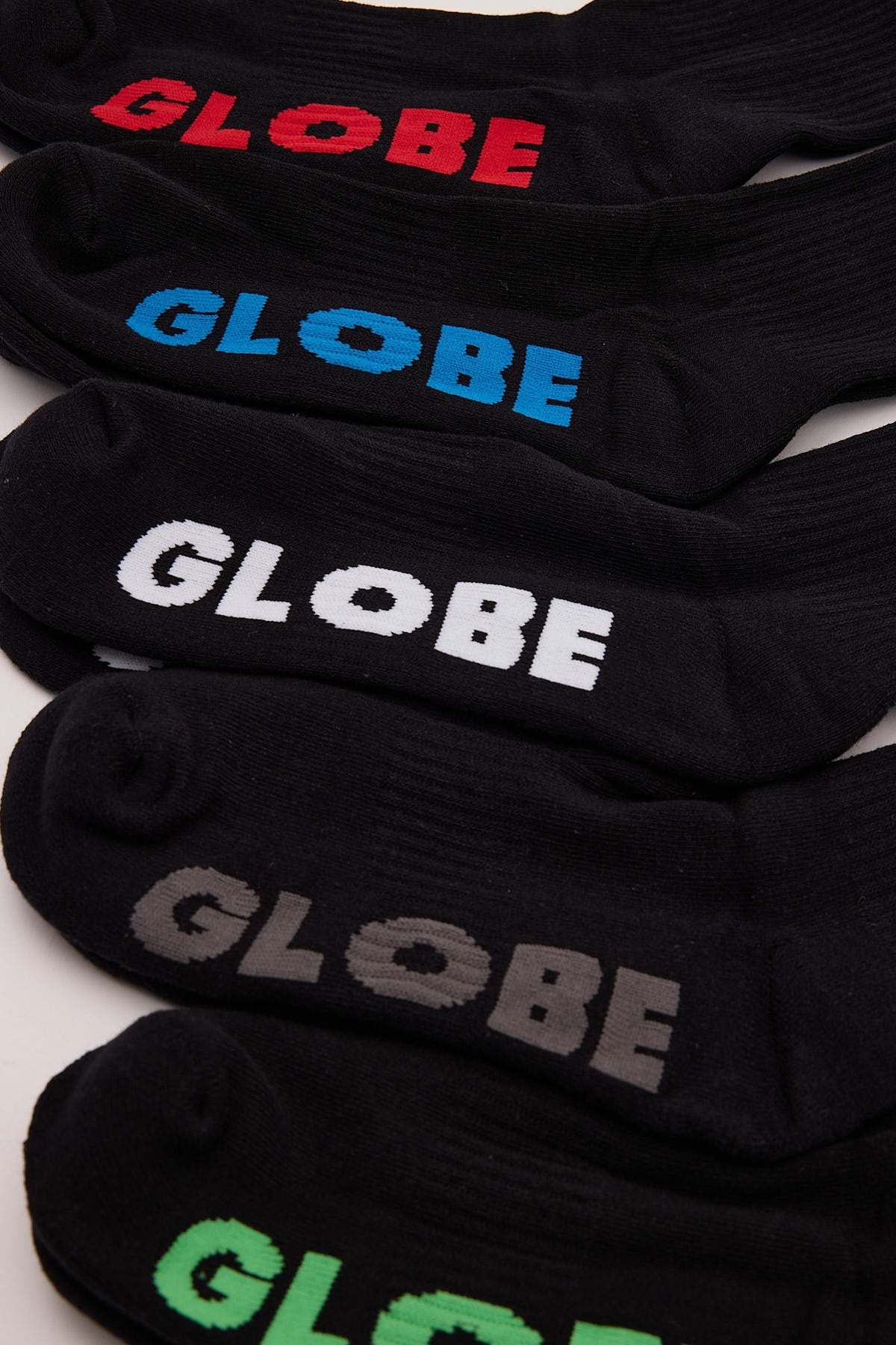 Globe Stealth Crew 5pk Socks Black