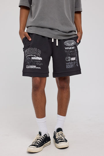 Wndrr Represent Tech Trackshort Faded Black