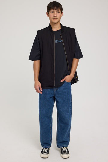 Thrills Big Slacker Wisdom Embro Jean Rinsed Blue