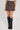 Perfect Stranger Distressed PU Moto Mini Skirt Brown