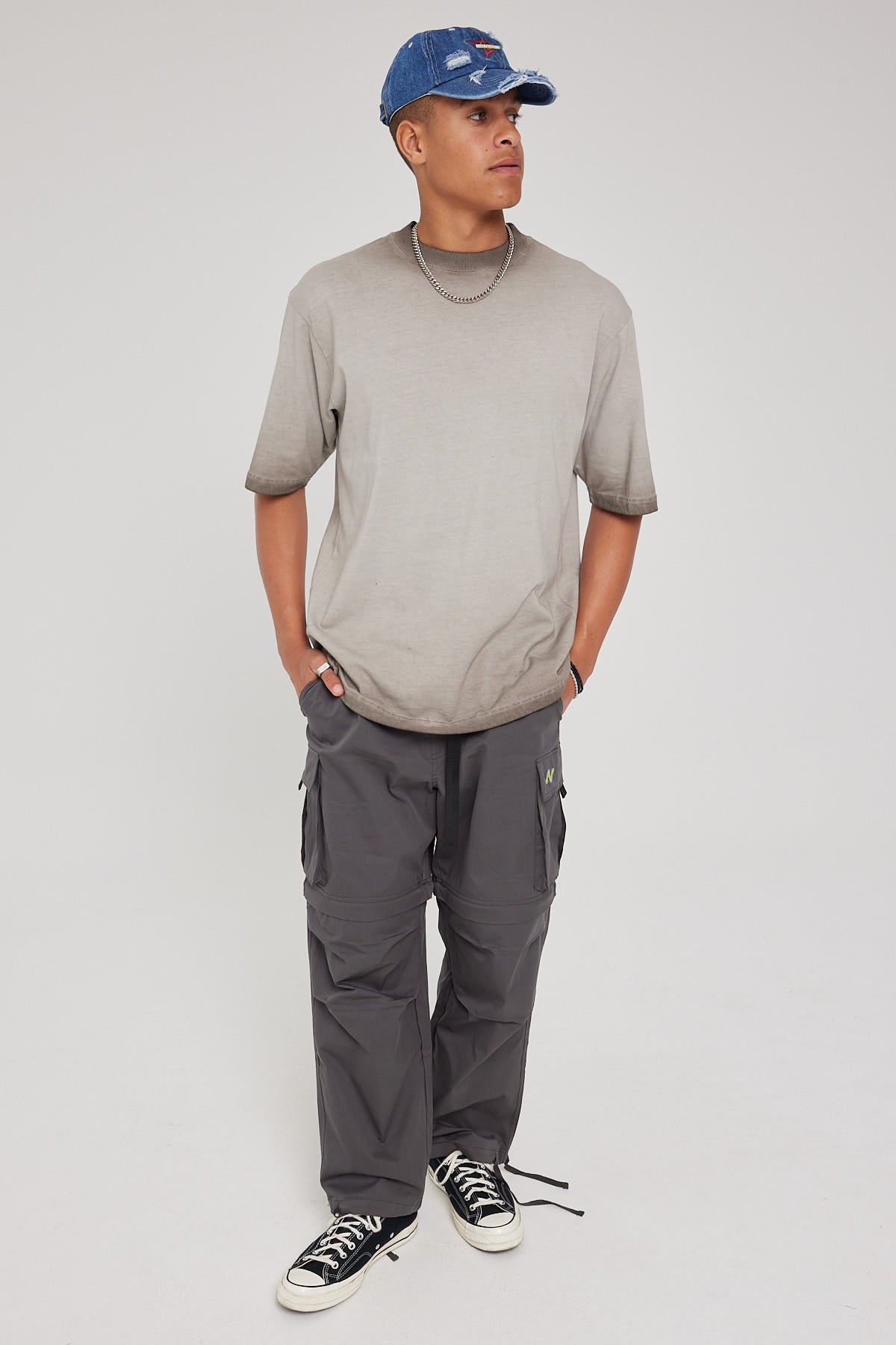 Neovision Zip Off Parachute Cargo Pant Charcoal
