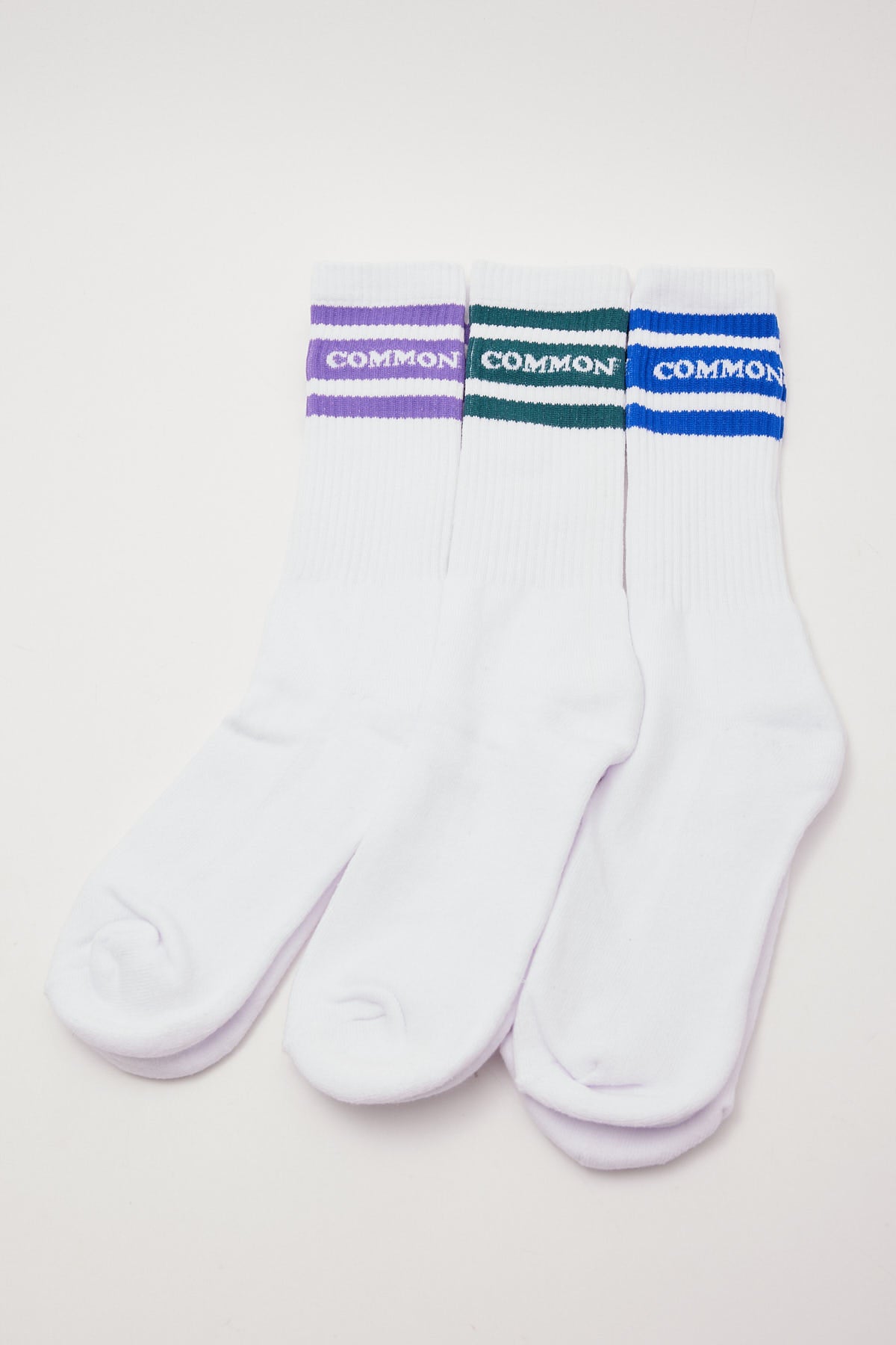 Common Need Refresh Stripe Sock 3 Pack White