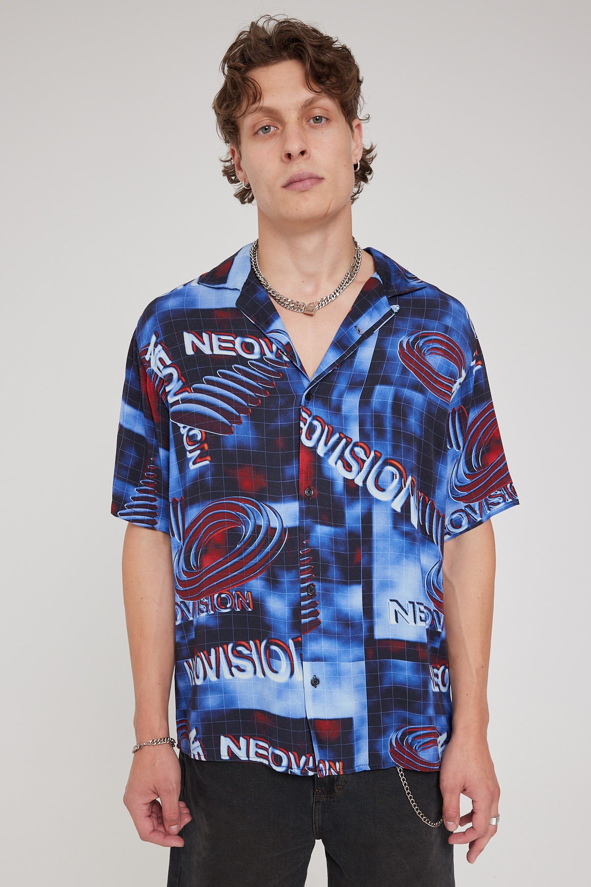 Neovision Simulation Resort Collar Shirt Blue – Universal Store