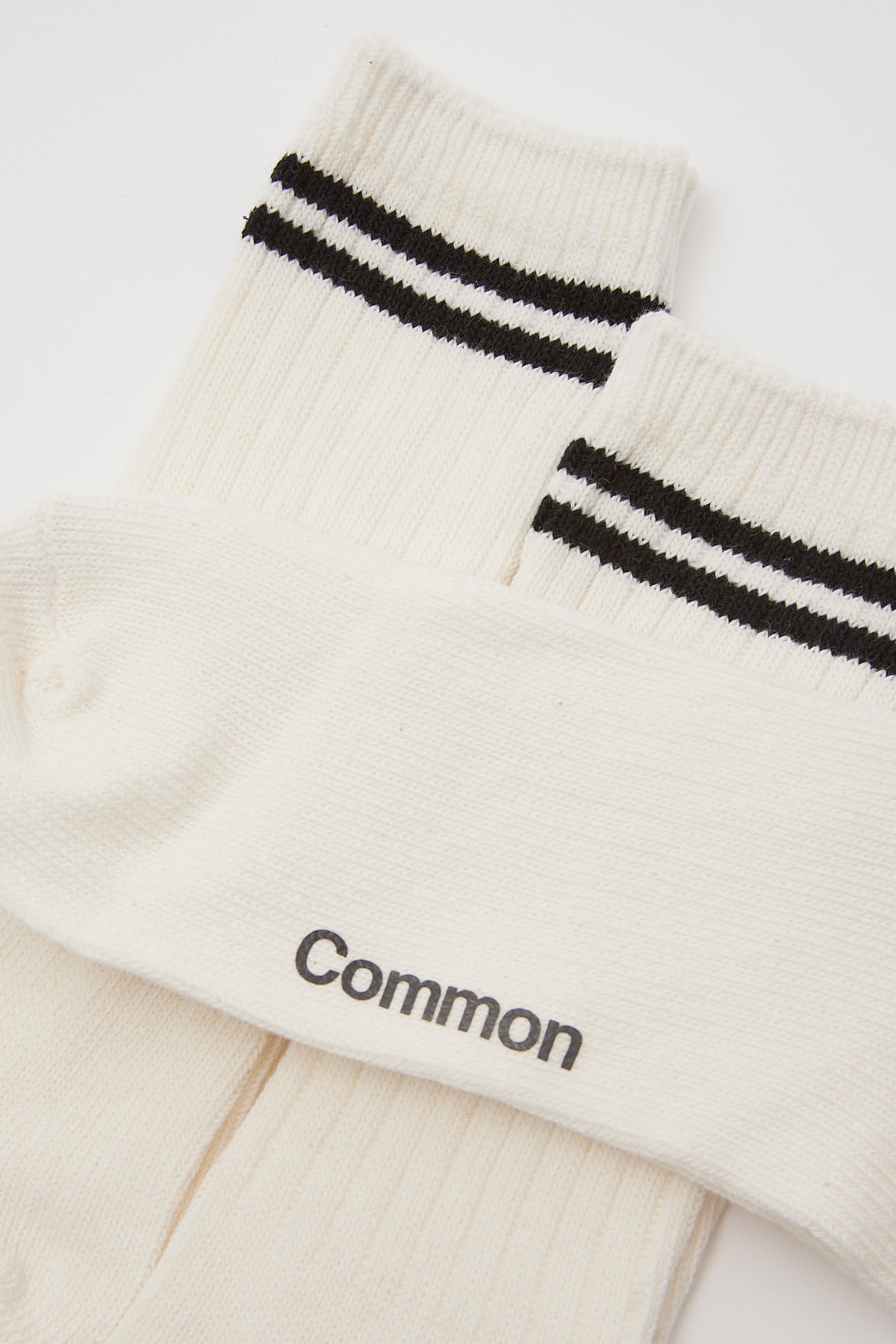 Common Need Power Stripe Sock 3 Pack White