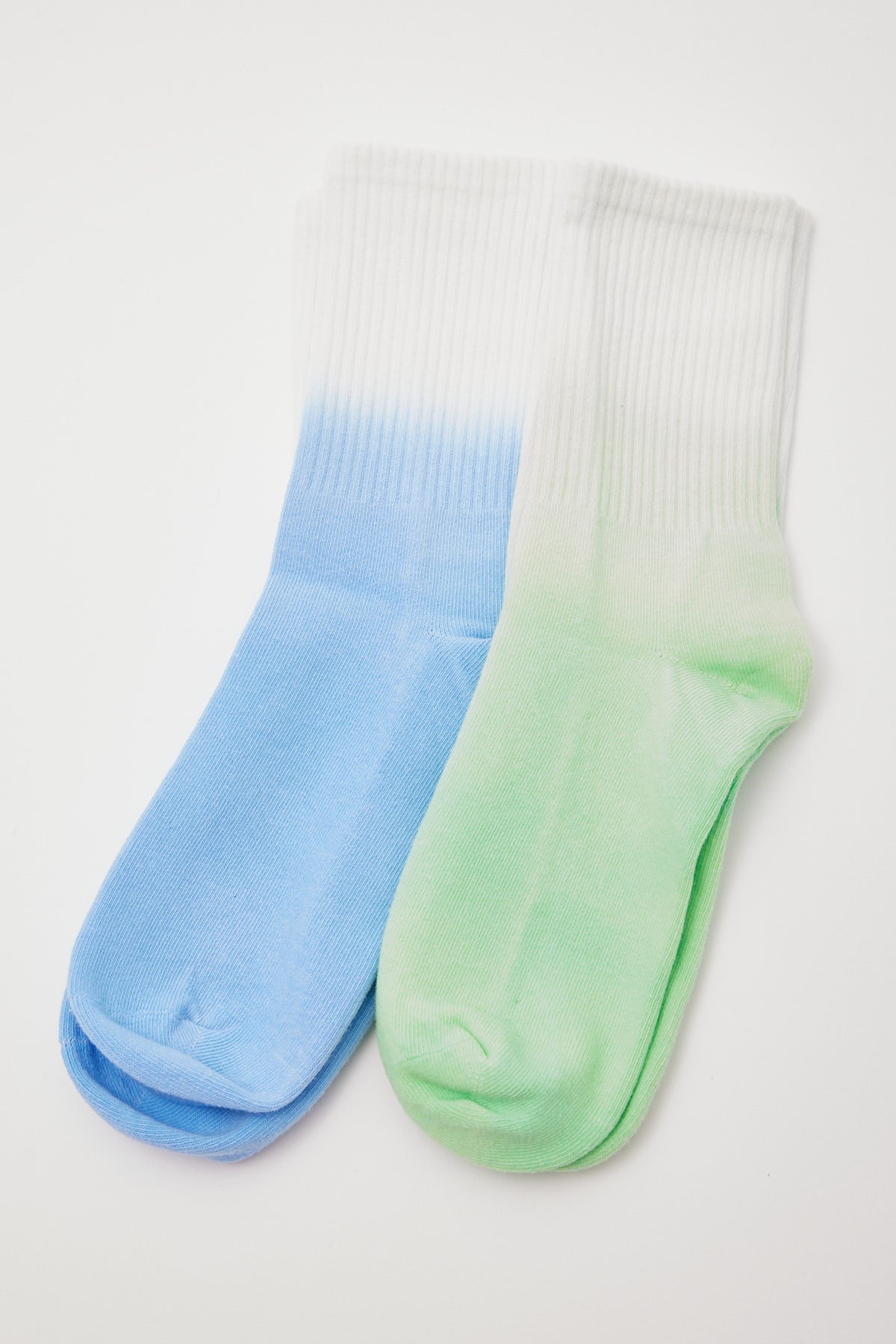 Luck & Trouble Ombre Sock 2 Pack Blue Print/Green Print
