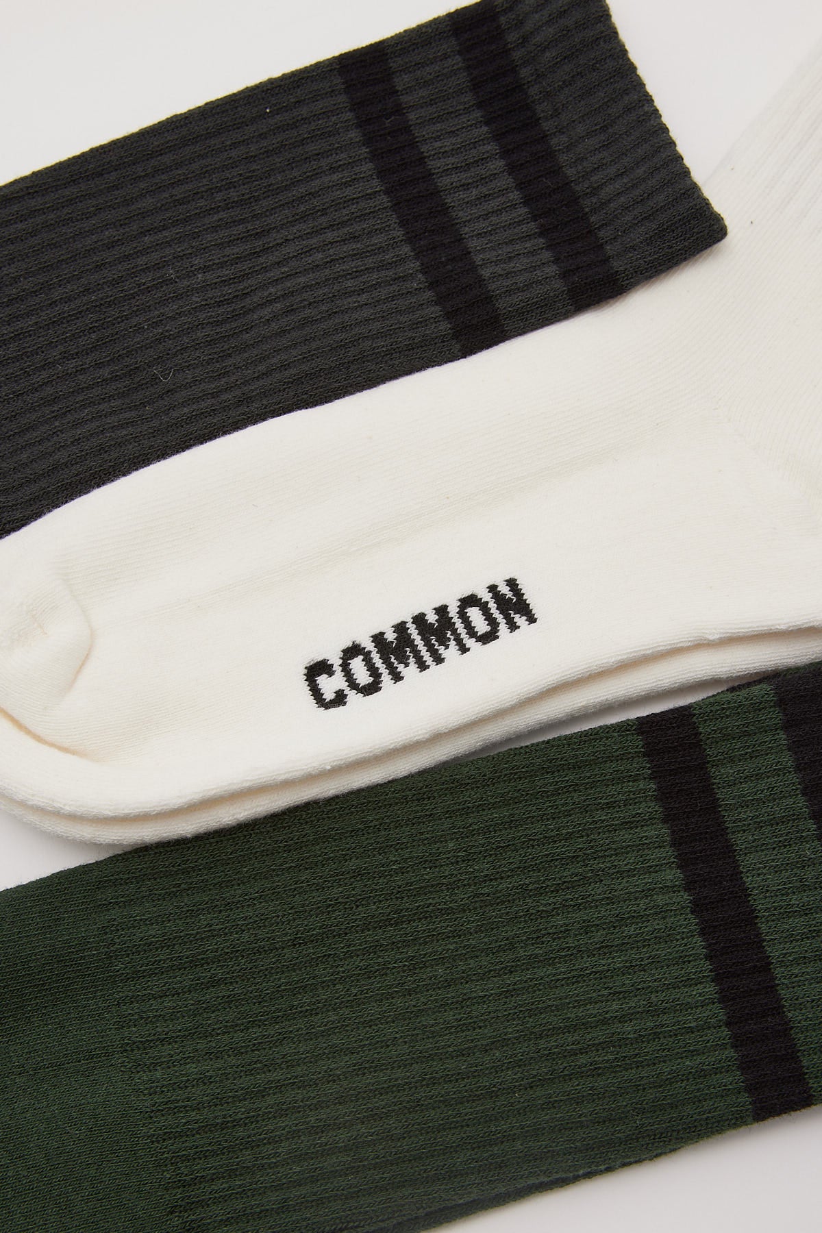 Common Need Bold Stripe Sock 3 Pack Green
