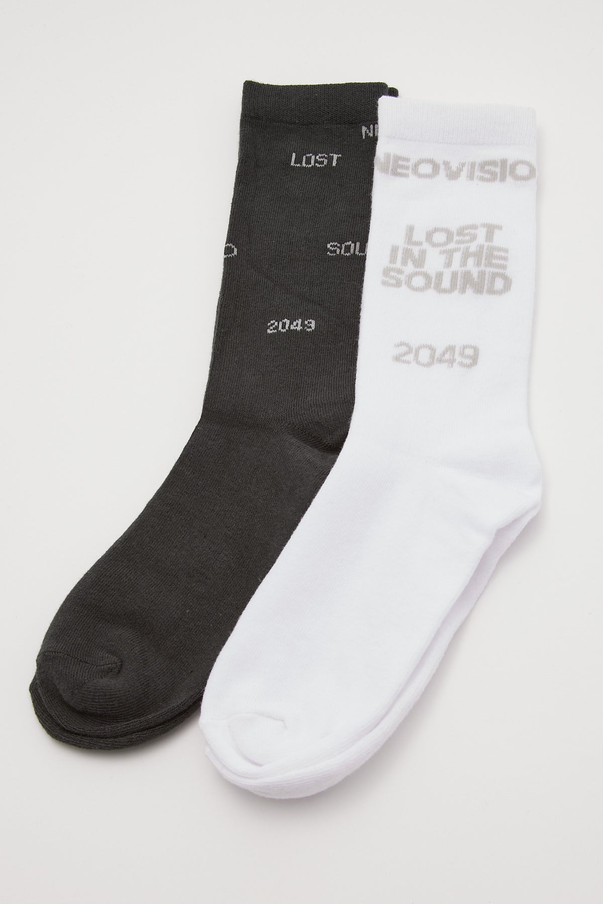 Neovision Lost In The Sound Sock 2 Pack Charcoal