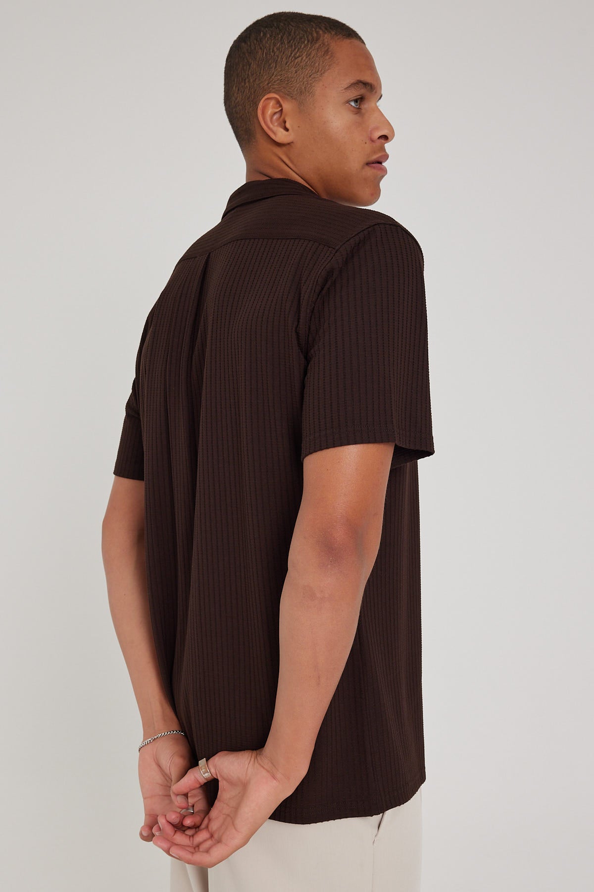 Common Need Studio Resort Collar Shirt Dark Brown