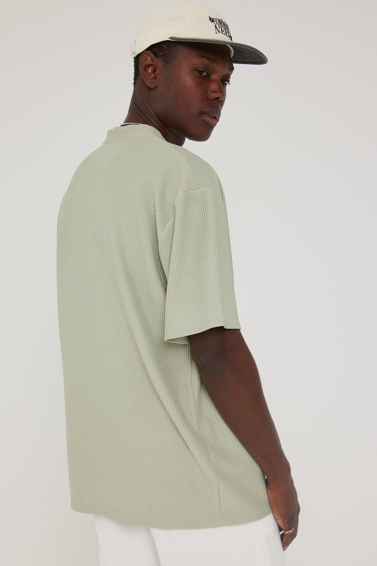 Common Need Miguel Pleated Boxy Tee Green