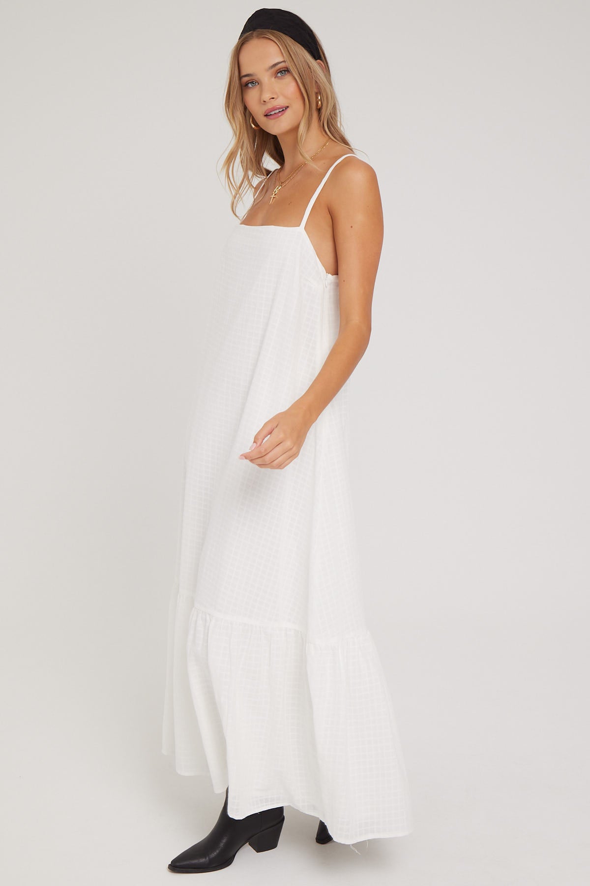 Luck & Trouble Bayside Floaty Maxi Dress White