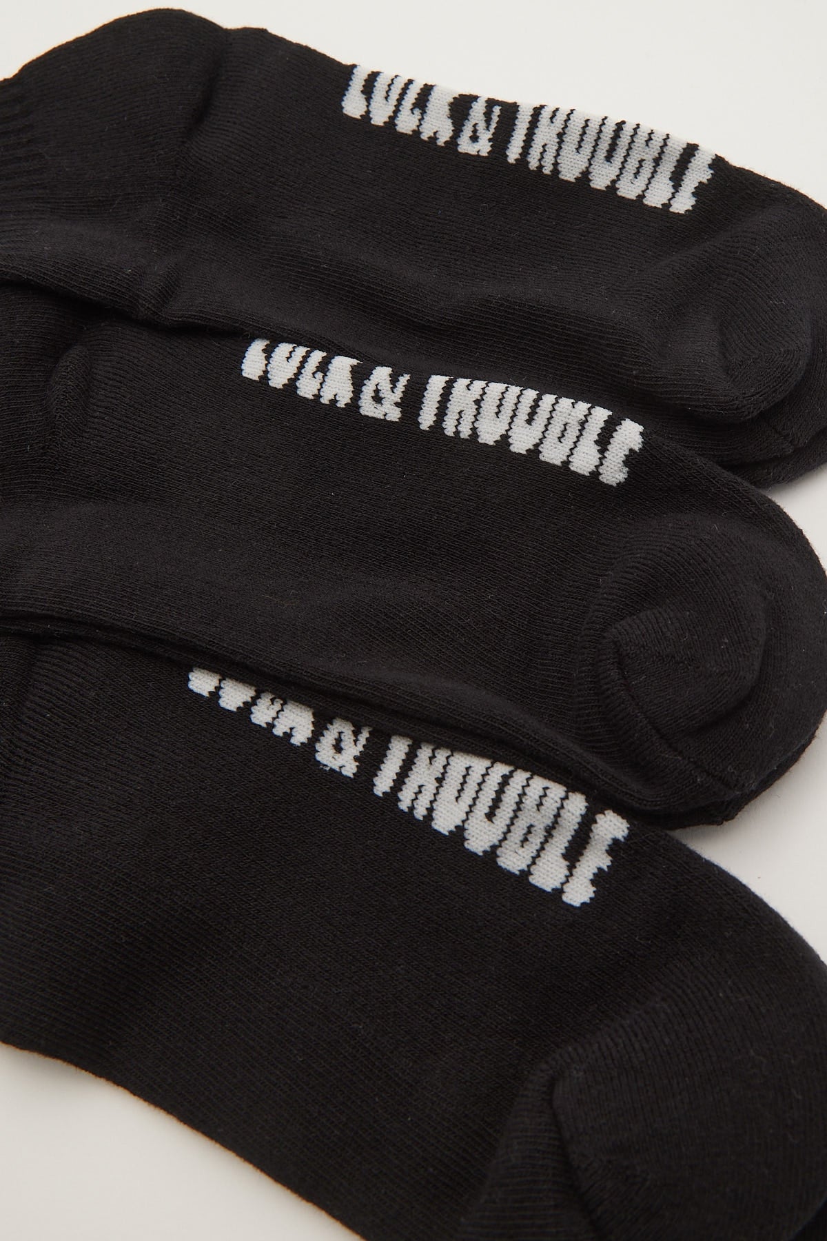 Luck & Trouble Essential Quarter Crew Sock Black