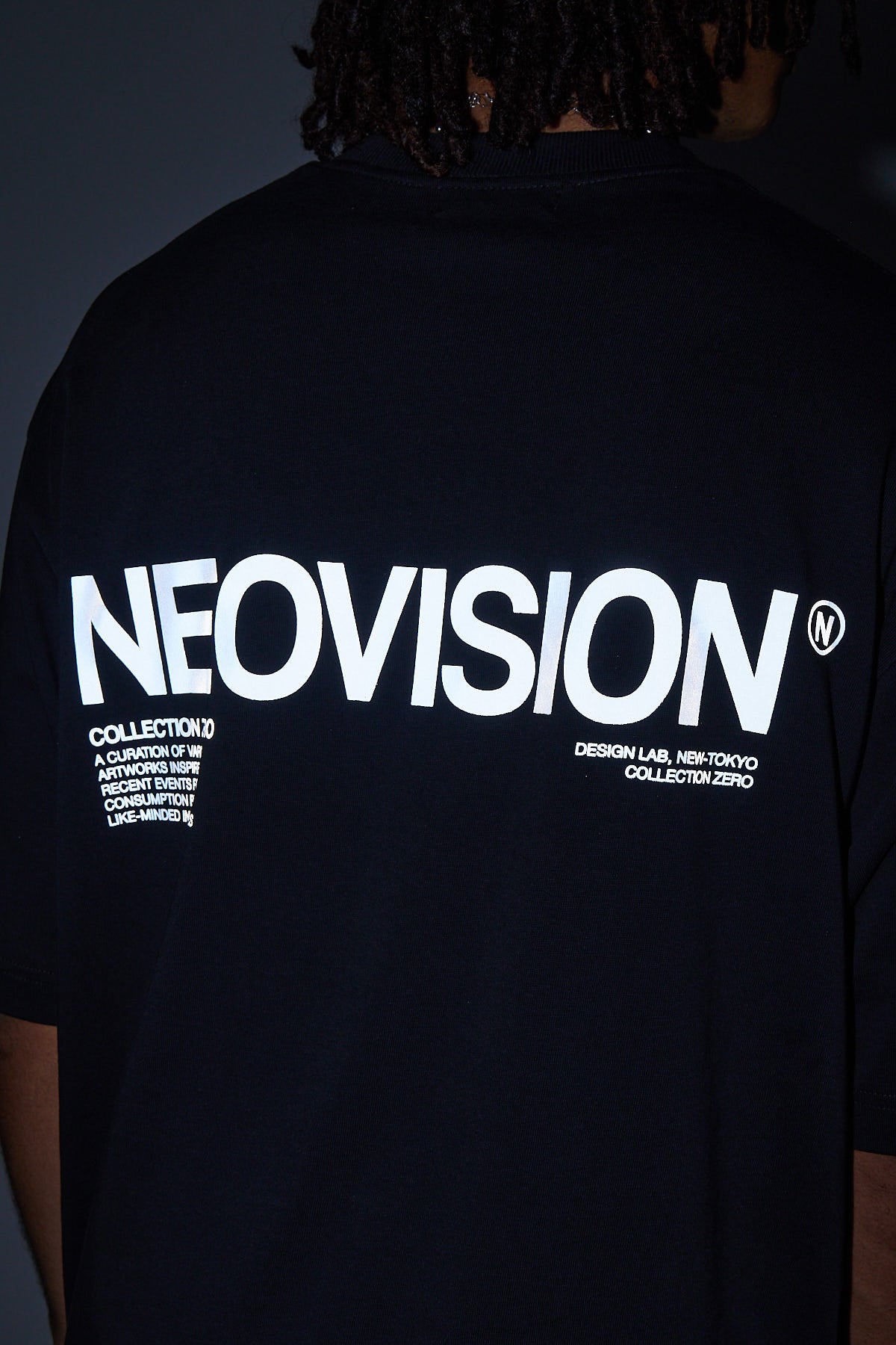 Neovision Curation Reflective Oversize Super Heavy Tee Black