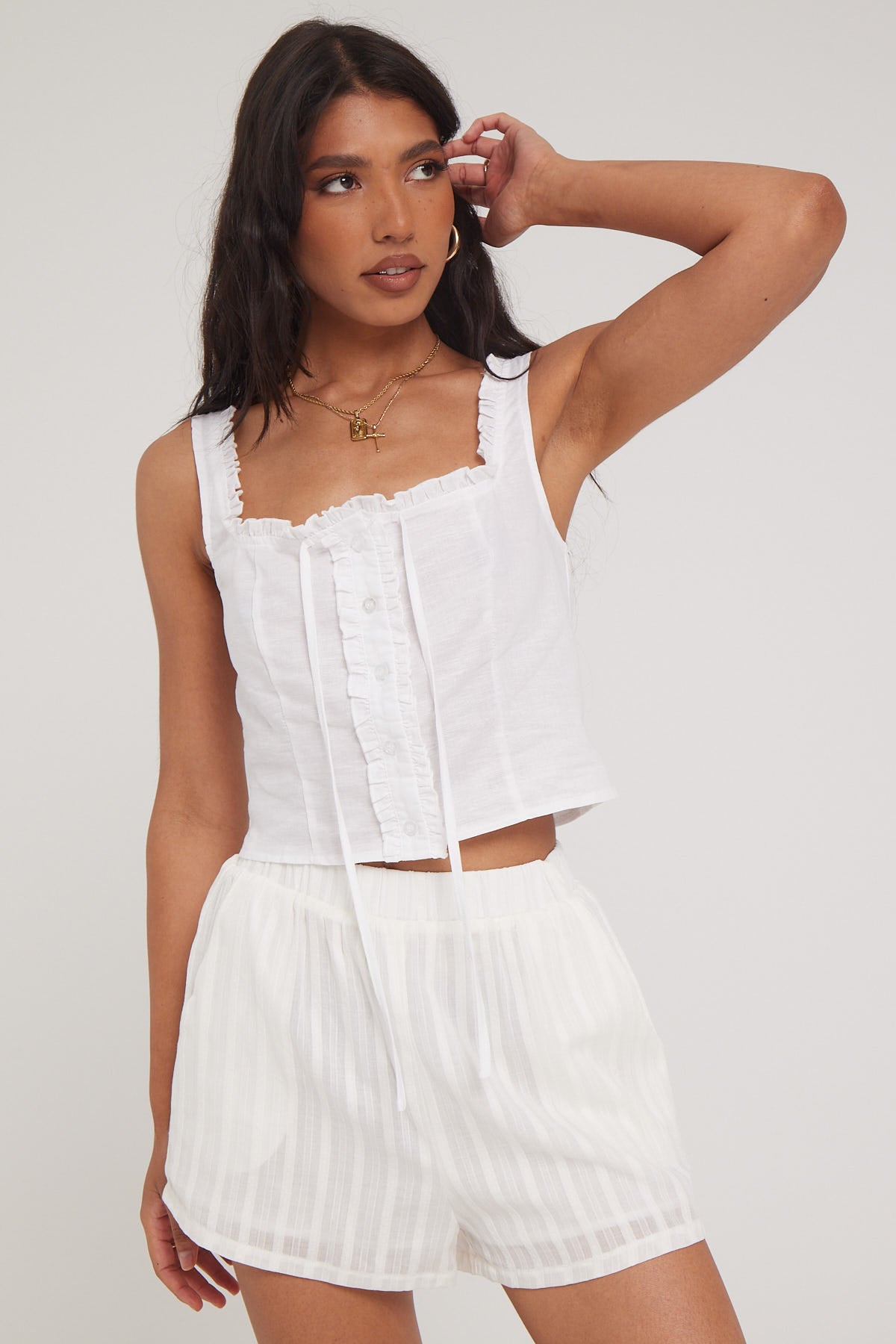 Luck & Trouble Ophelia Textured Short White