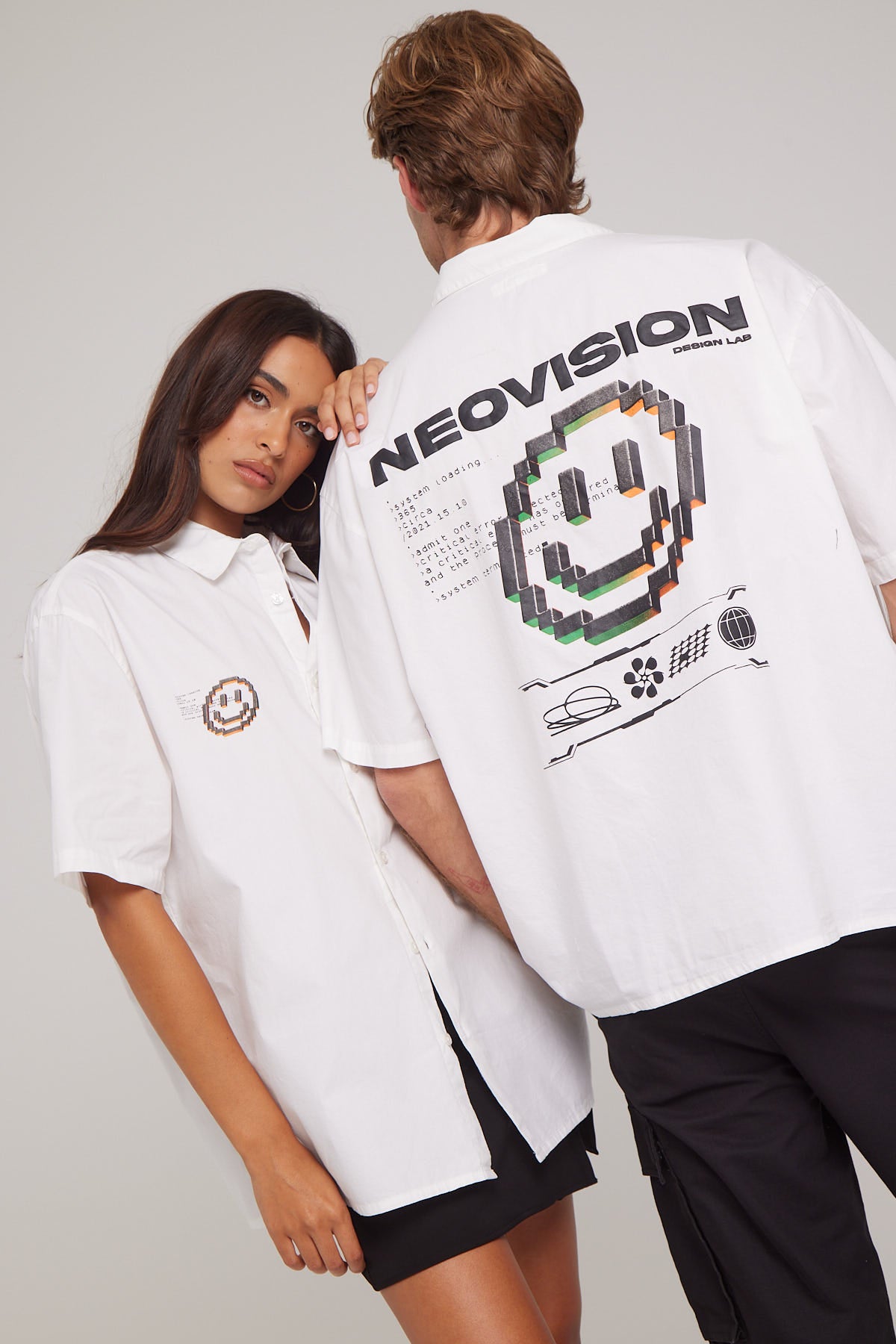 Neovision Smile Oversize Shirt White