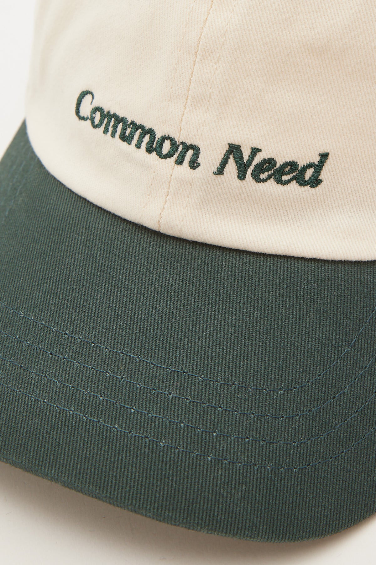 Common Need Accord Dad Cap Ecru/Green