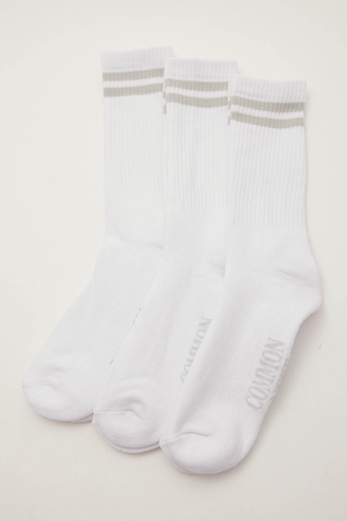 Common Need Letterman Sock 3 Pack White
