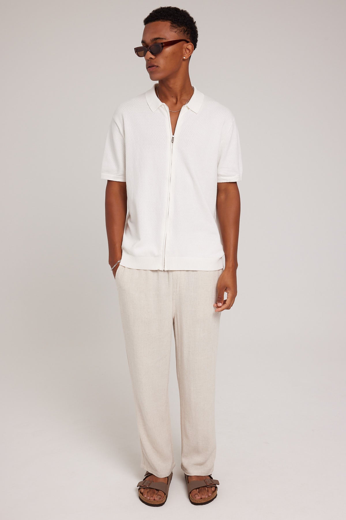 Common Need Bel Air Zip Through Shirt Off White