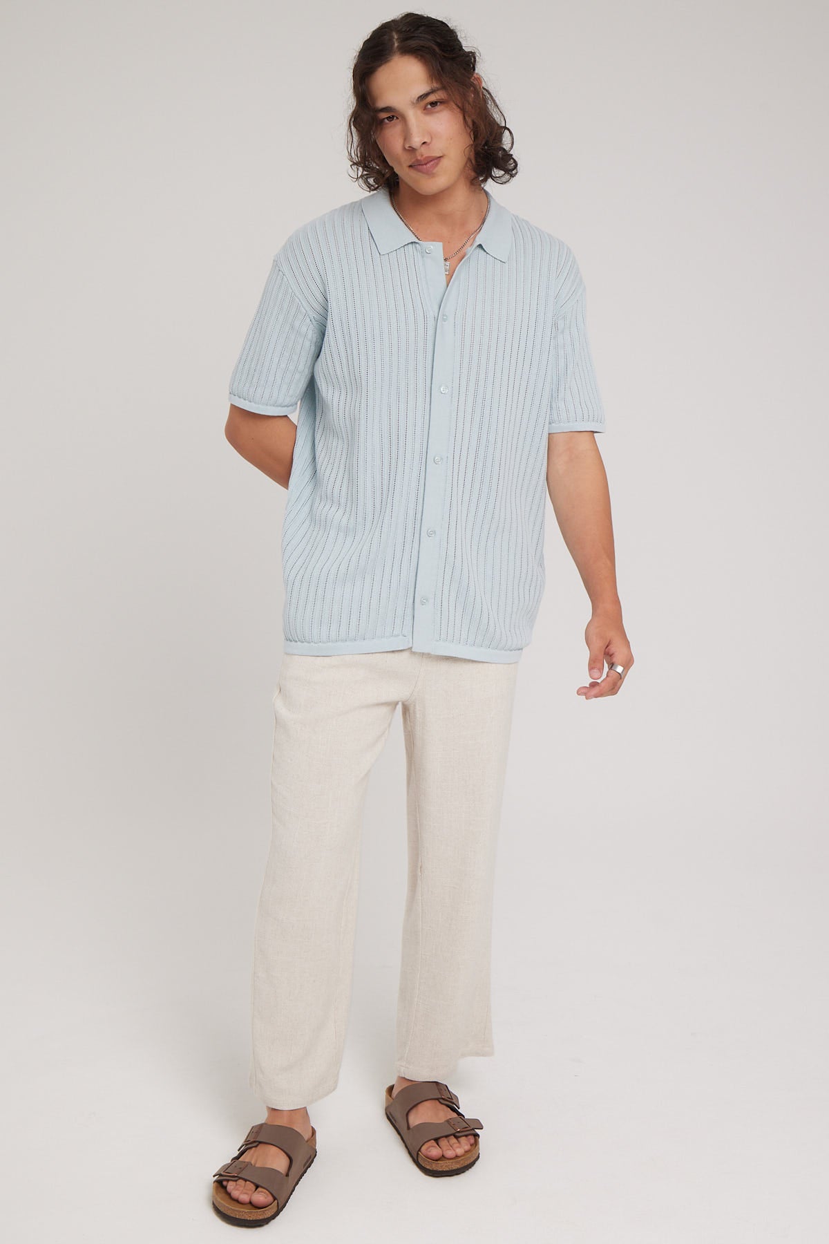 Common Need Anderson Knit Shirt Light Blue