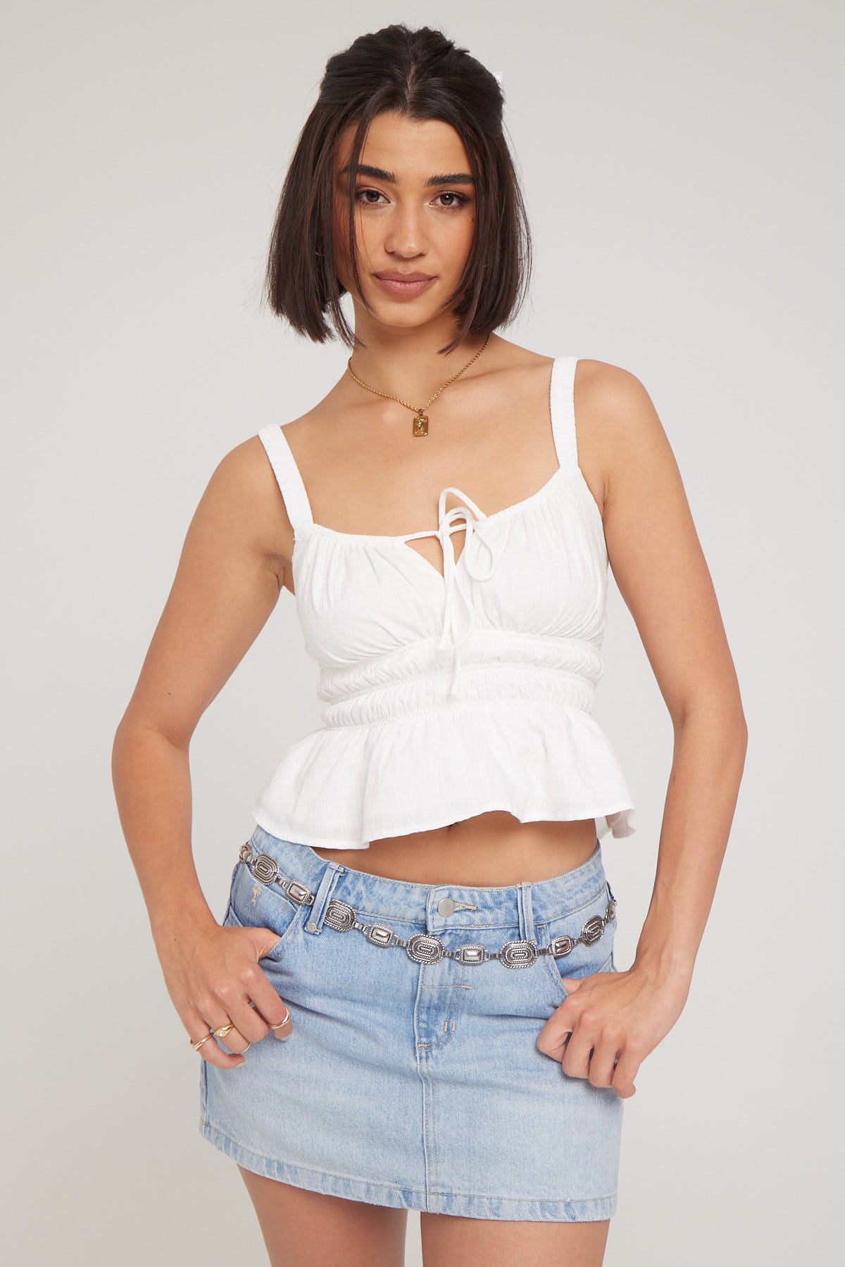 Luck & Trouble Isola Cotton Cami Top White – Universal Store