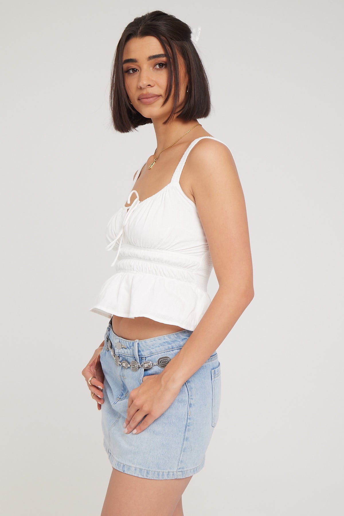 Luck & Trouble Isola Cotton Cami Top White