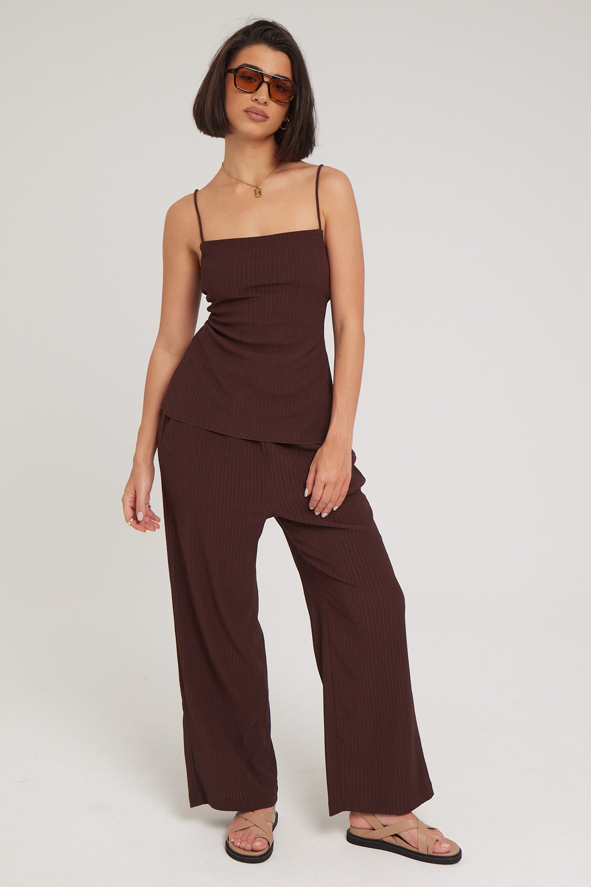 Perfect Stranger Chateau Textured Pant Brown