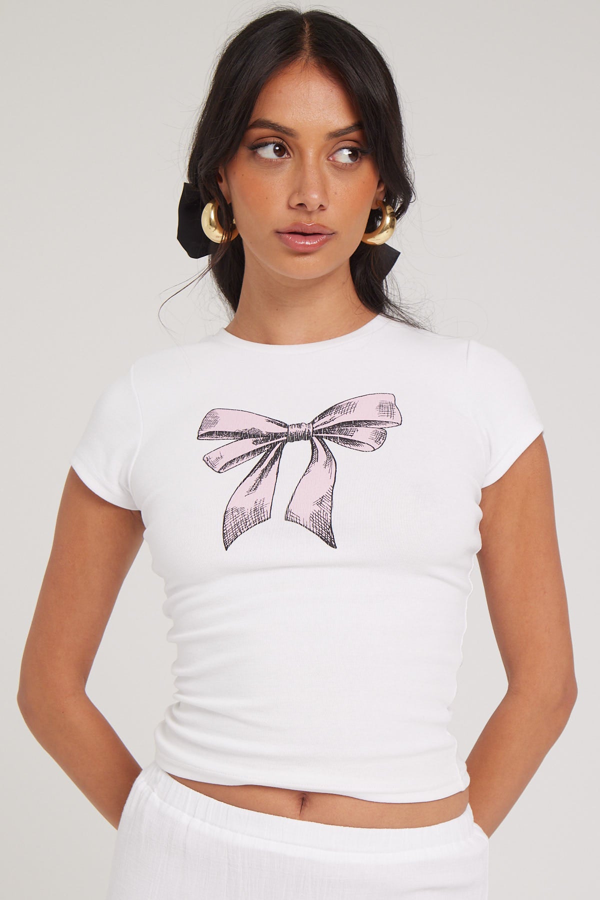 Luck & Trouble Pirouette Baby Tee White – Universal Store
