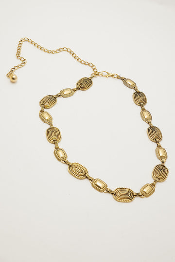 Perfect Stranger Agate Caves Metal Chain Belt Gold