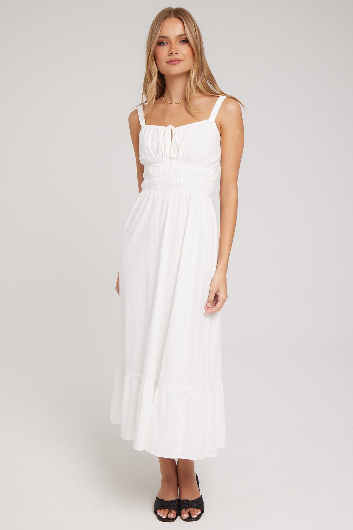 Luck & Trouble Isola Cotton Midi Dress White – Universal Store