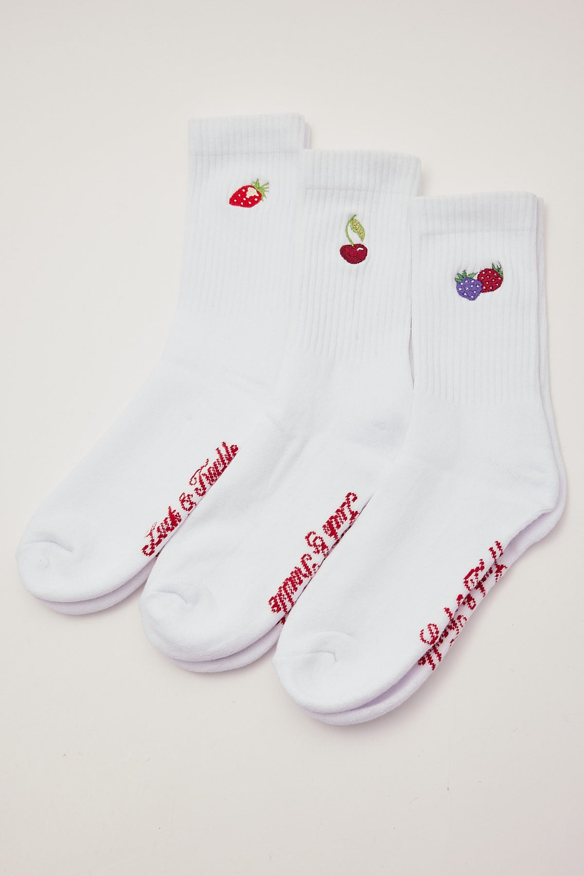 Luck & Trouble Tutti Frutti Sock 3 Pack White