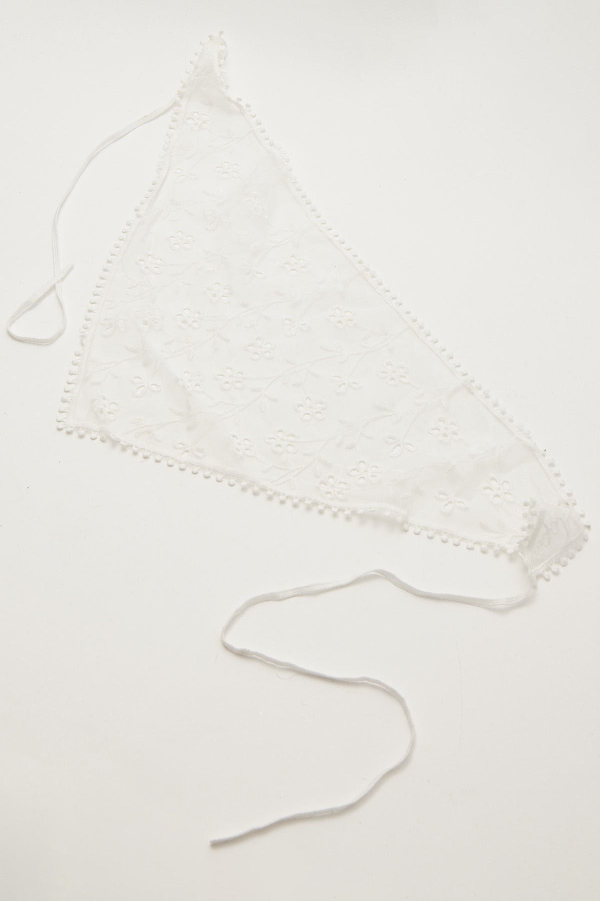 Token Marie Lace Head Scarf White