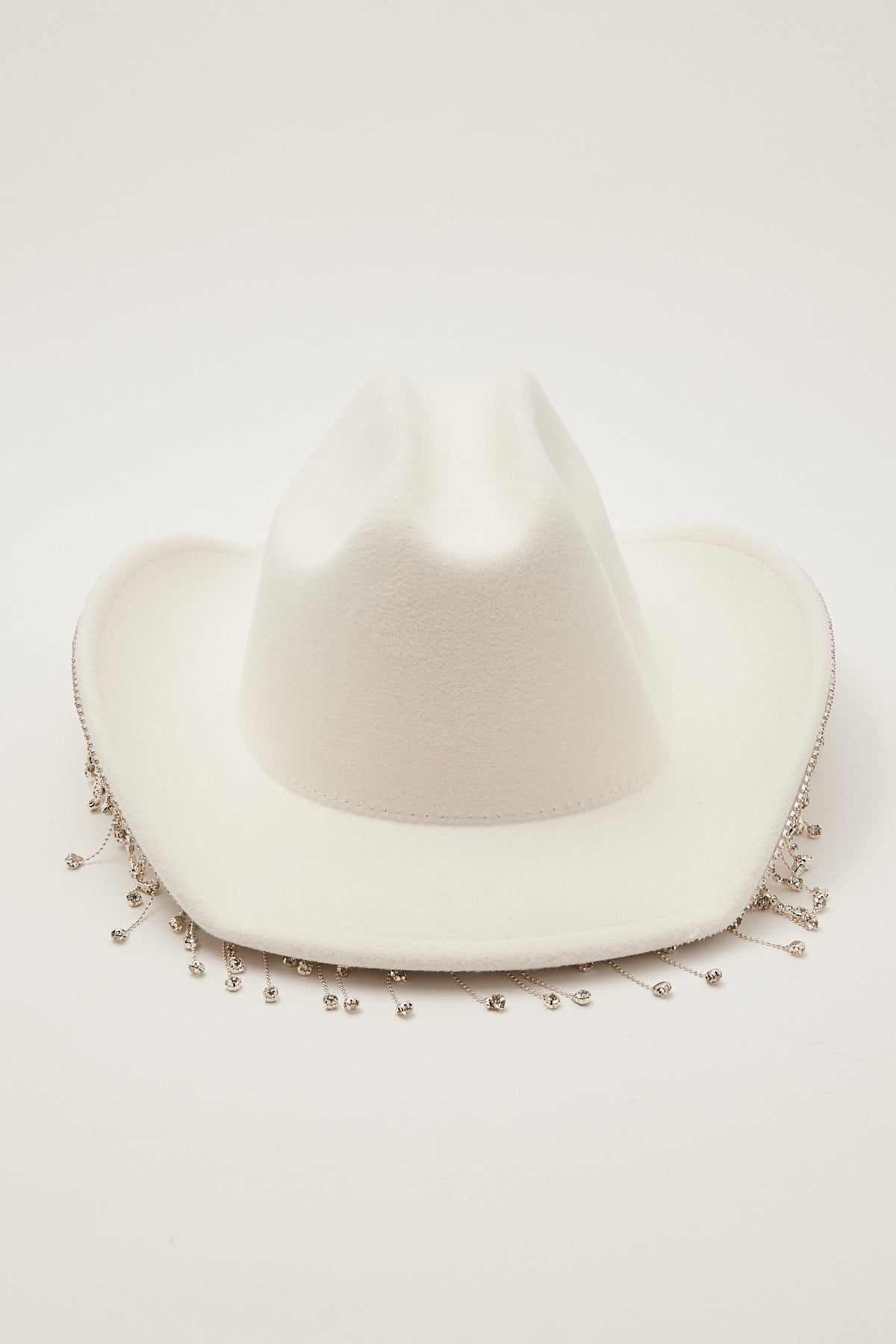 Token Wild West Rhinestone Cowboy Hat White