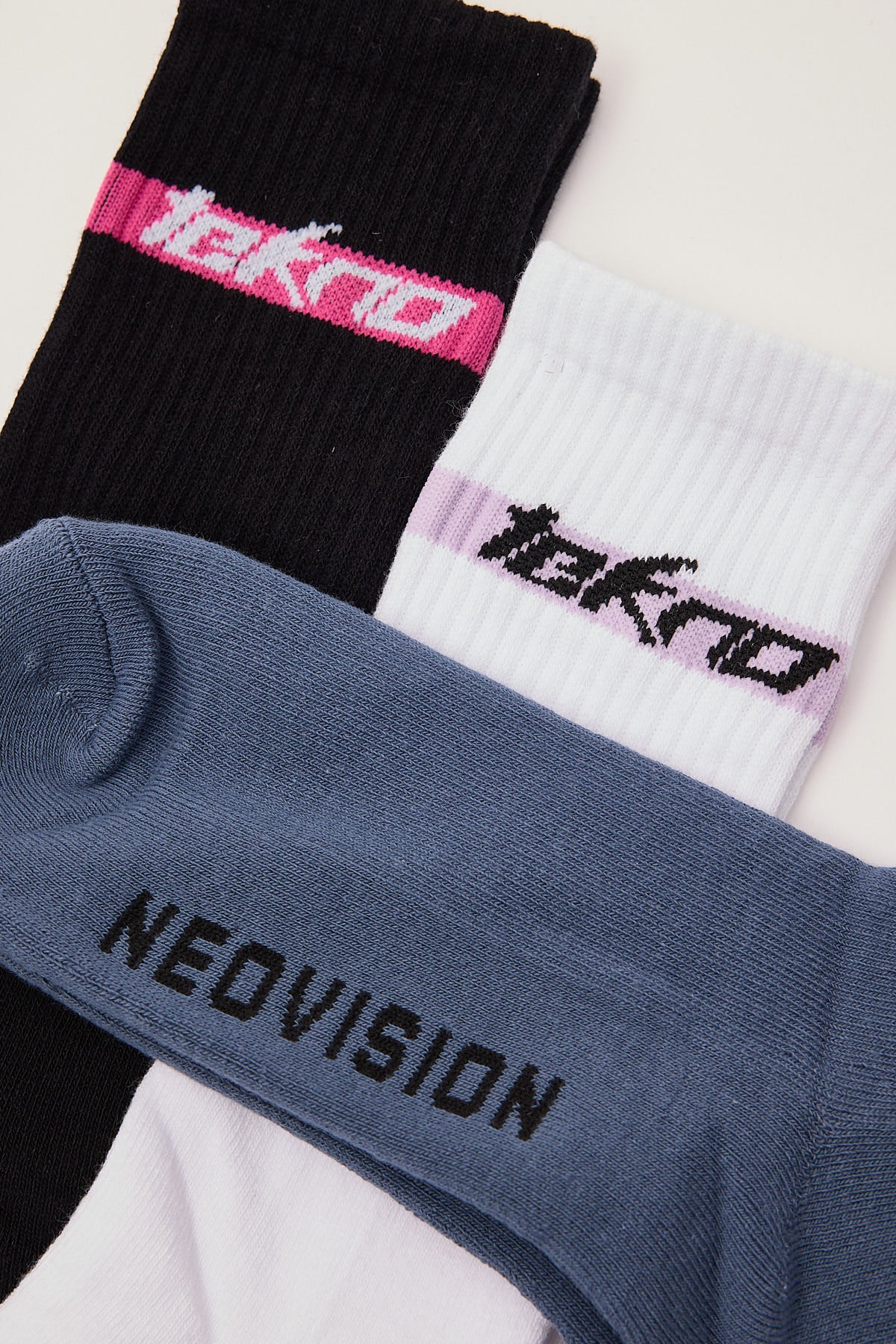 Neovision Tekno Sock 3 Pack Black/Blue/White