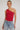 L&t Ruched One Shoulder Top Red