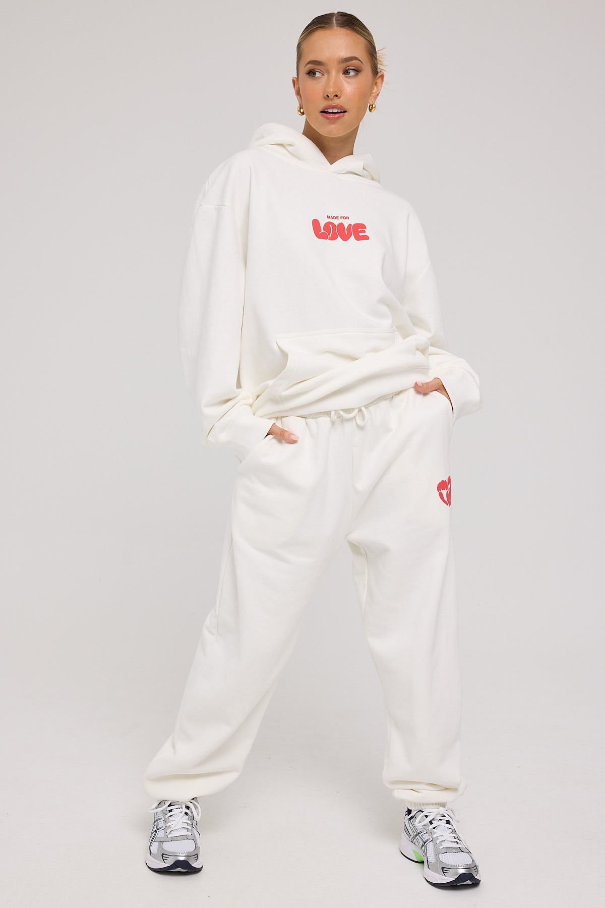 Luck & Trouble Made For Love Sweat Pant White