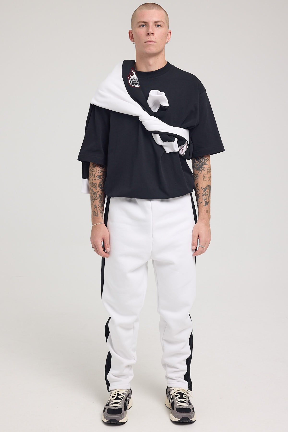 Neovision Y2k Panelled Sweatpants White