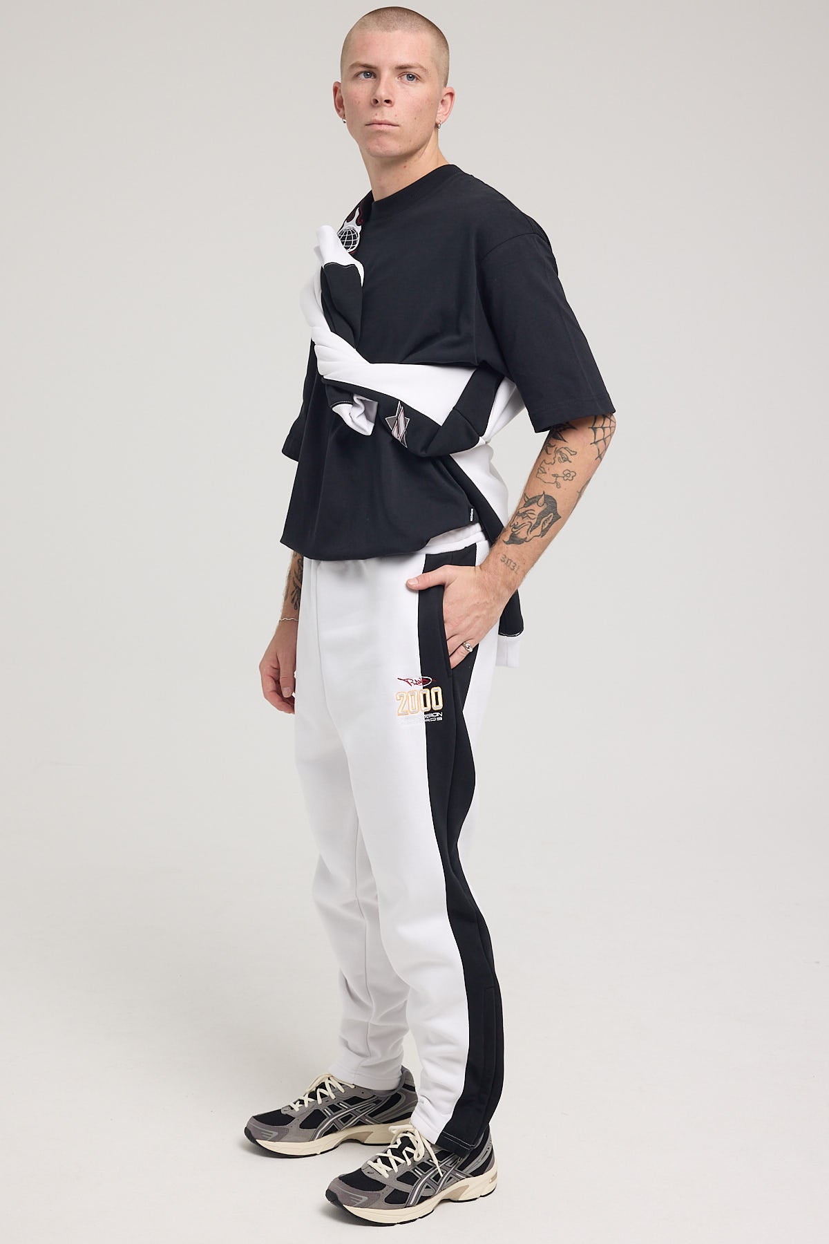 Neovision Y2k Panelled Sweatpants White