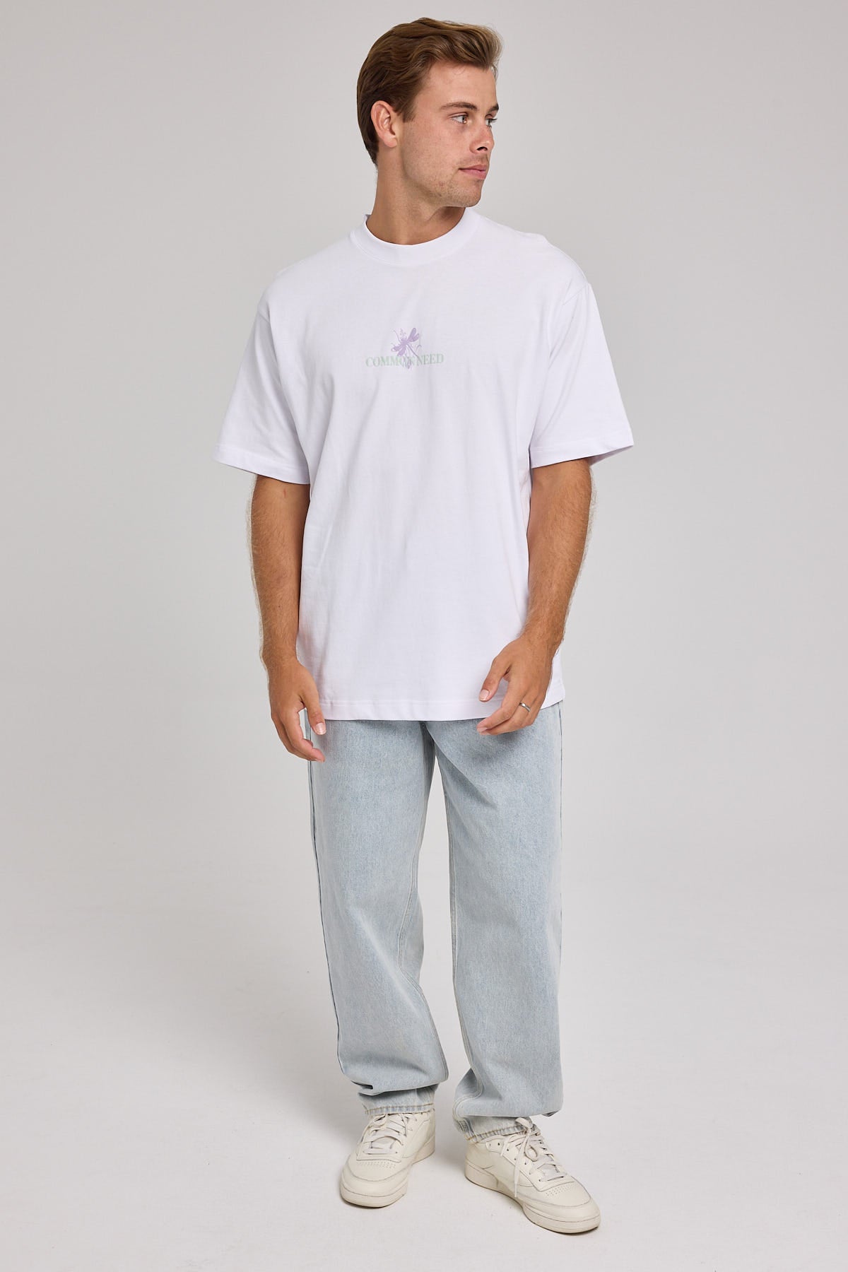 Common Need Agave Boxy Tee White