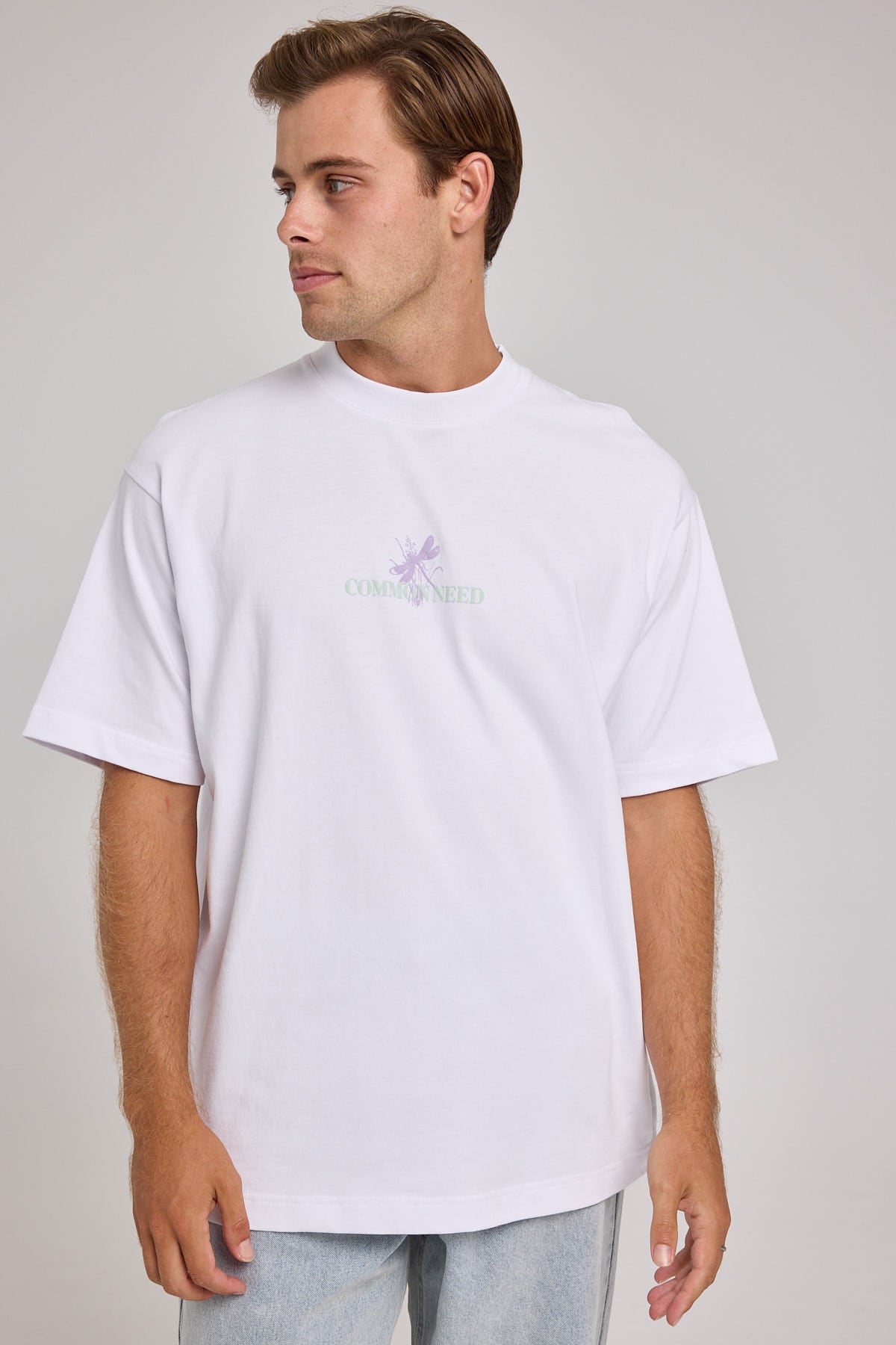 Common Need Agave Boxy Tee White