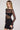 Perfect Stranger Twisted Mesh Long Sleeve Mini Dress Black