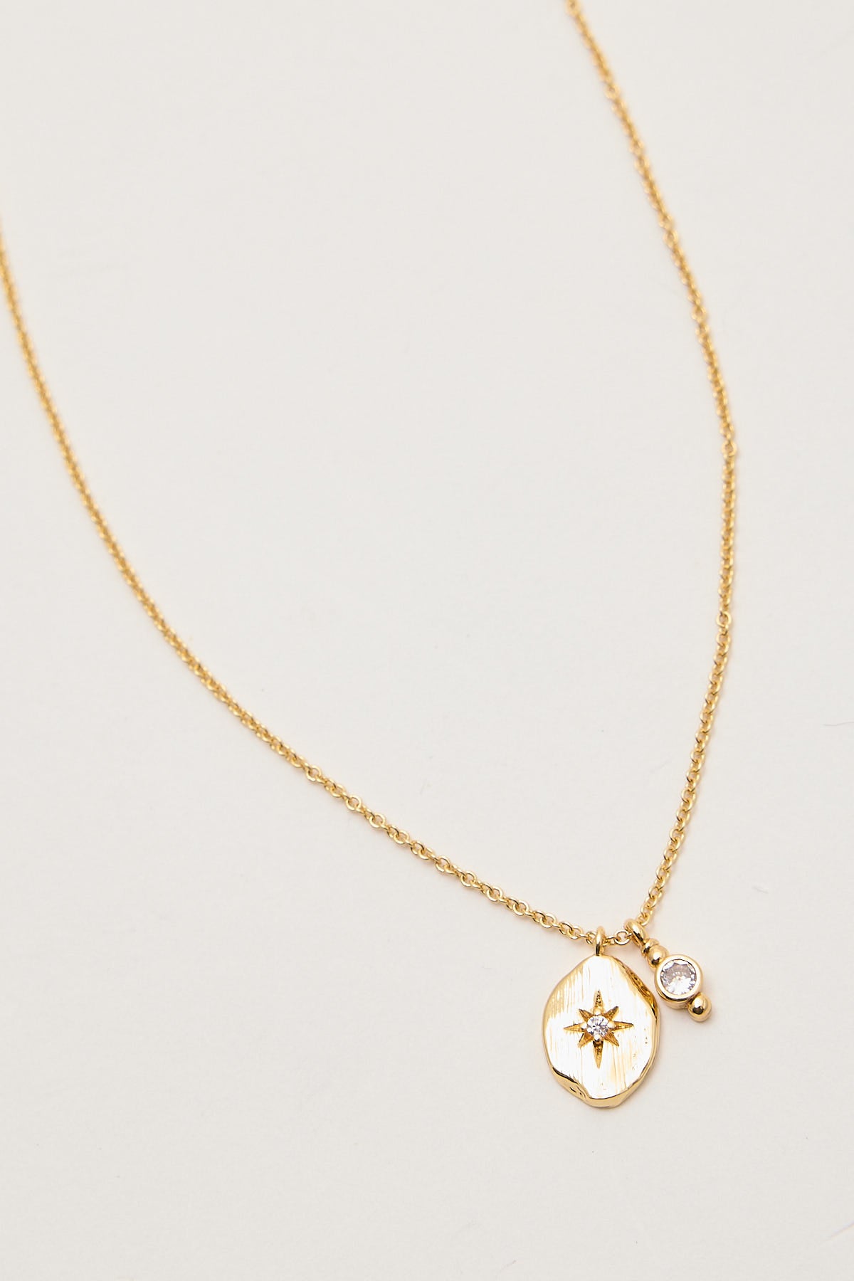 Perfect Stranger Stardust Double Pendant Necklace Gold