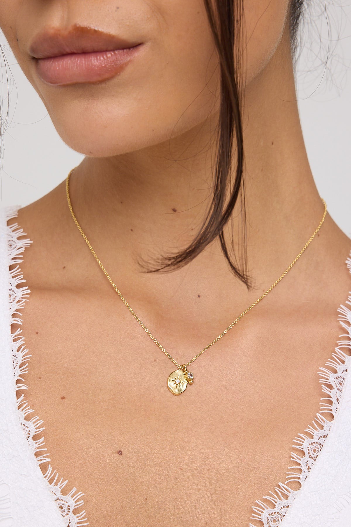 Perfect Stranger Stardust Double Pendant Necklace Gold