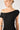 Perfect Stranger Draped Shoulder Knit Dress Black