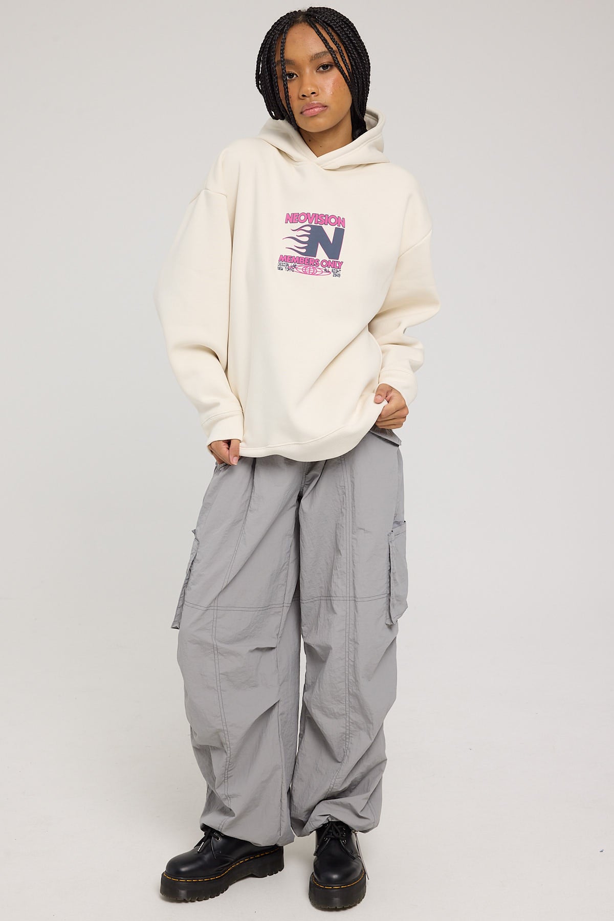 Neovision Inked Street Hoodie Ecru